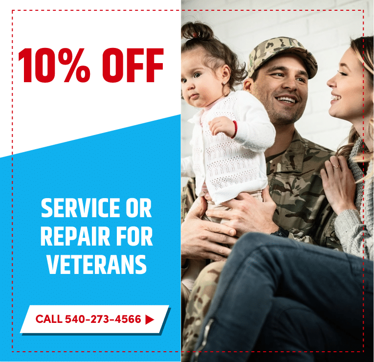 10% off service or repair for veterans coupon